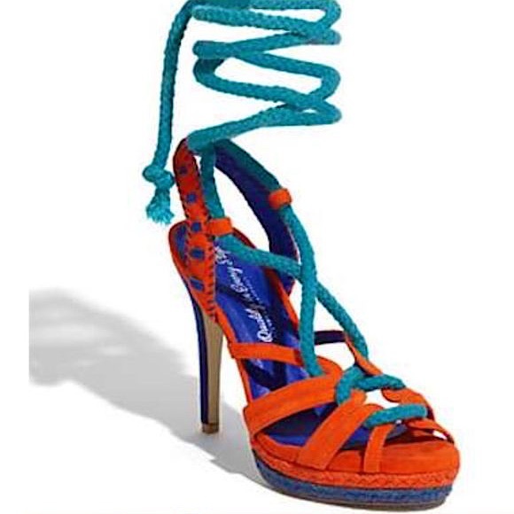 Jeffrey Campbell Shoes - Jeffrey Campbell Duncan tropical novelty lace up heels 7